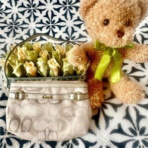 Coach Beige Signature Handbag